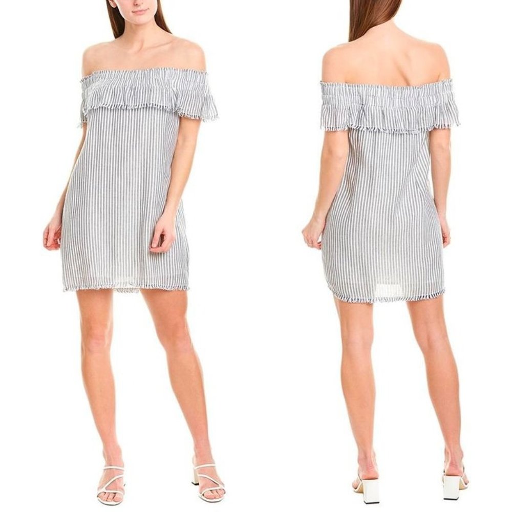 NWT GREYLIN x Revolve Off-the-shoulder Striped Casual Shift Maxi Dress Sz S